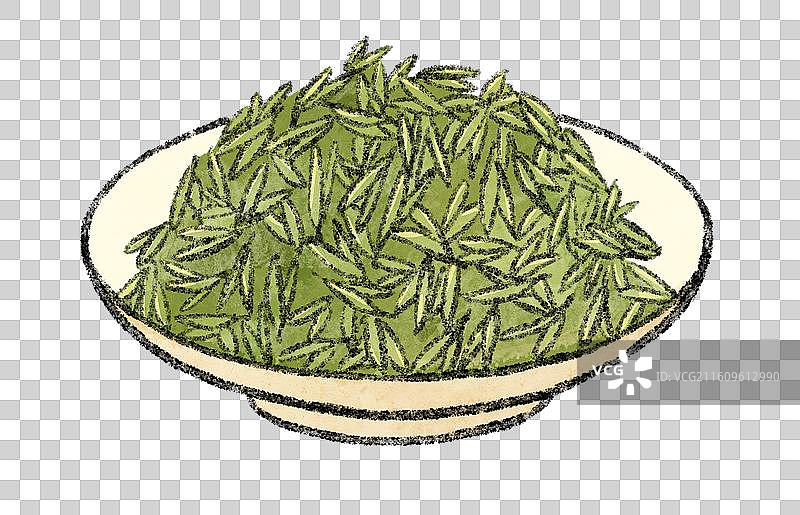 安徽美食插画-黄山毛峰图片素材