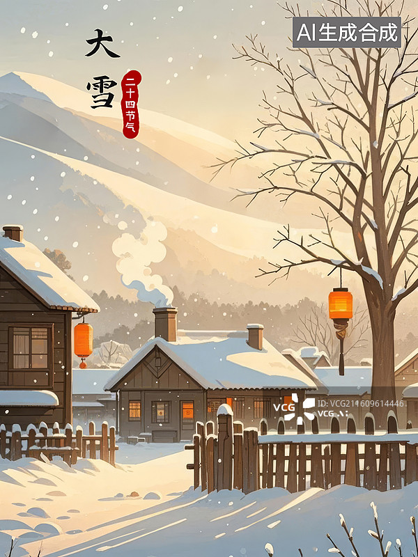 【AI数字艺术】大雪图片素材
