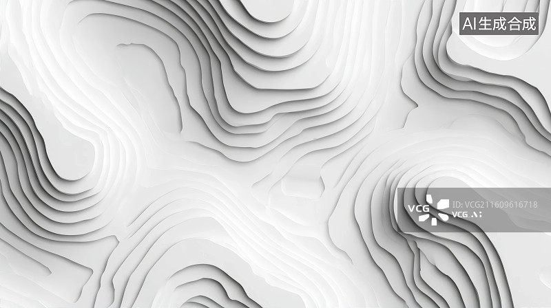 【AI数字艺术】白色抽象纹理线条图片素材
