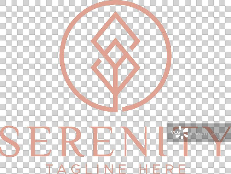 宁静自然平衡标志几何树叶植物图片素材