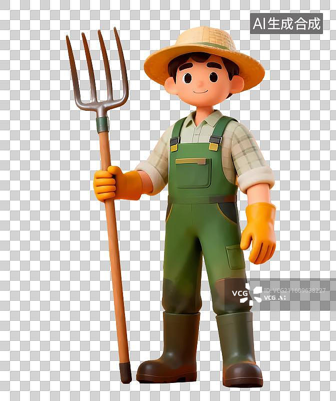 【AI数字艺术】卡通园丁形象图片素材