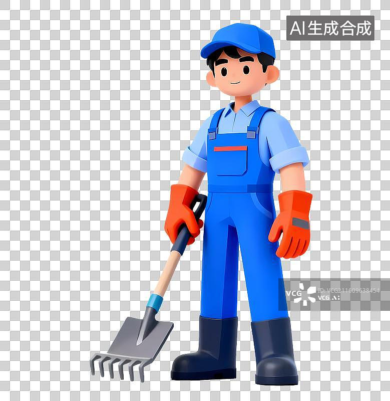 【AI数字艺术】卡通园丁形象图片素材