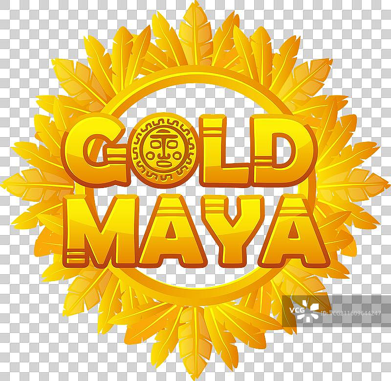 赌场主题玛雅游戏标志图标 - 玛雅黄金图片素材
