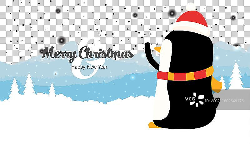 扁平风格的圣诞贺卡，祝福卡图片素材