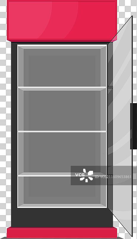 冰箱打开的饮料图片素材