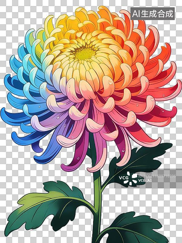 【AI数字艺术】菊花免抠图形图片素材