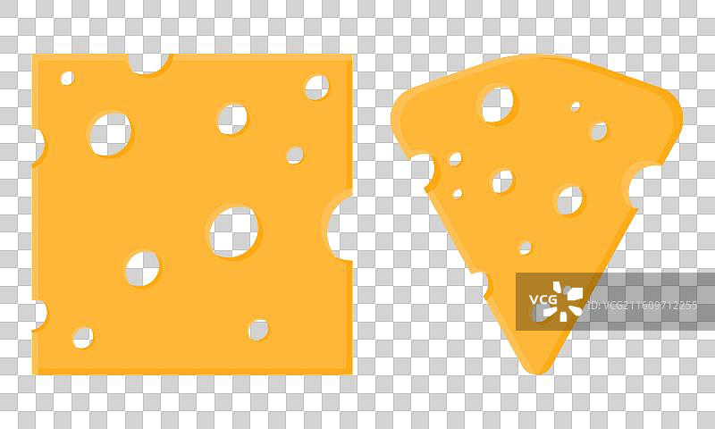 带孔的黄色奶酪片图片素材