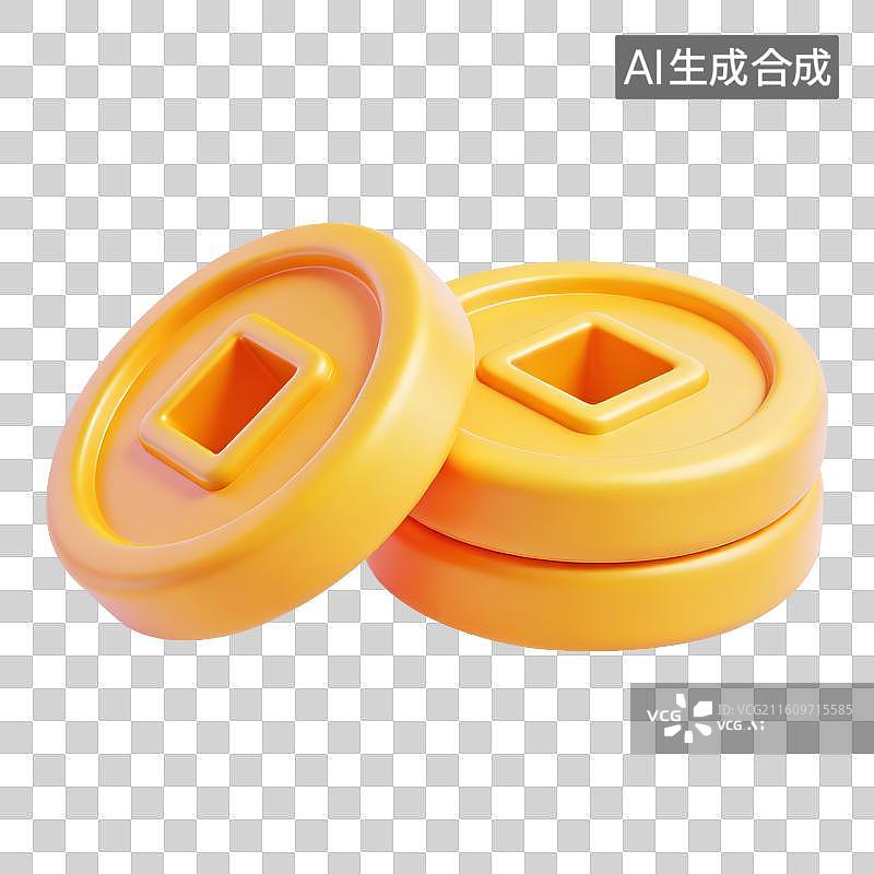 【AI数字艺术】金融投资金币元素图片素材