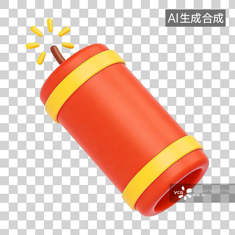 【AI数字艺术】新年鞭炮元素图片素材