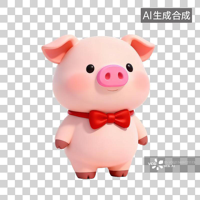 【AI数字艺术】生肖猪插画图片素材