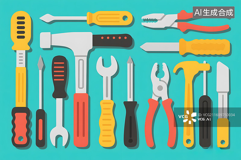 【AI数字艺术】工具组合套装图片素材