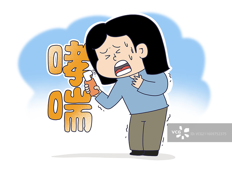 哮喘病人图片素材