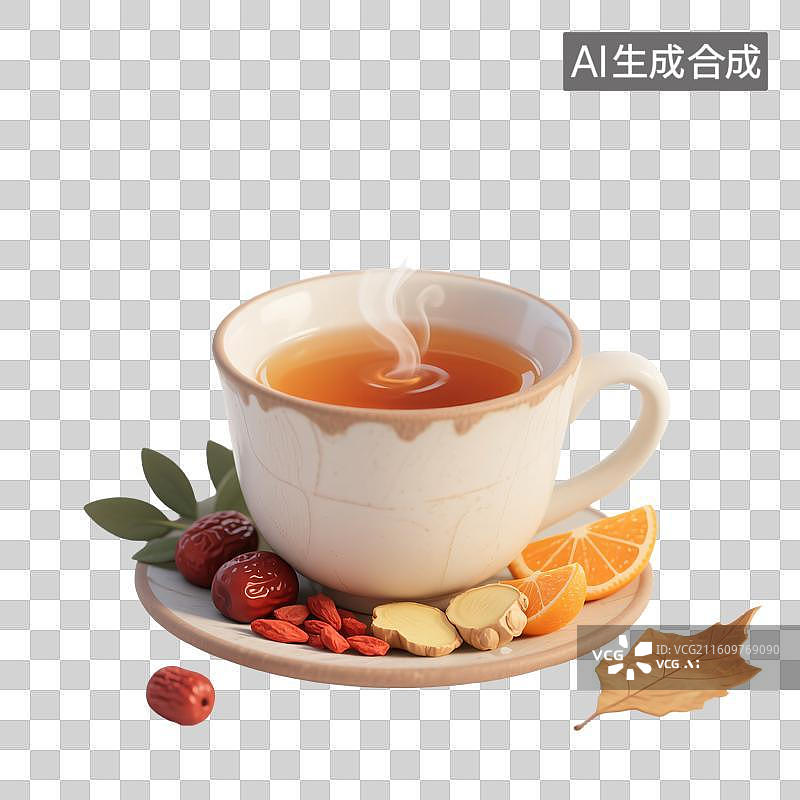 【AI数字艺术】冬日暖心养生茶图片素材