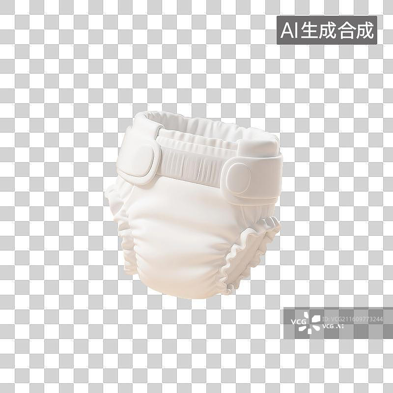 【AI数字艺术】3D渲染，婴儿，婴儿用品，纸尿裤，新生儿，母婴，免抠元素图片素材
