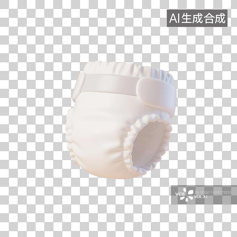 【AI数字艺术】3D渲染，婴儿，婴儿用品，纸尿裤，新生儿，母婴，免抠元素图片素材