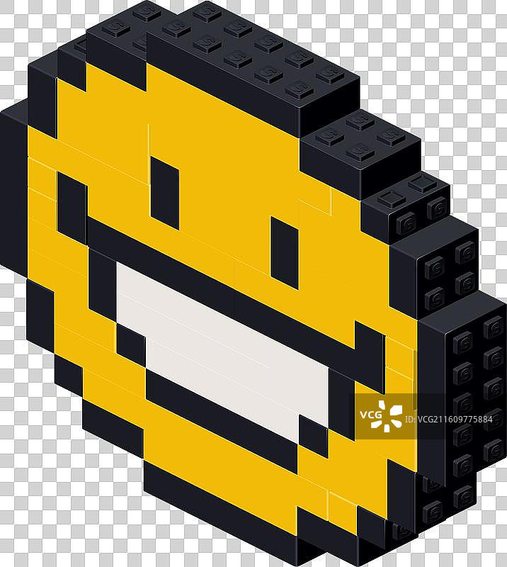 白色背景上的等距满意微笑表情图片素材