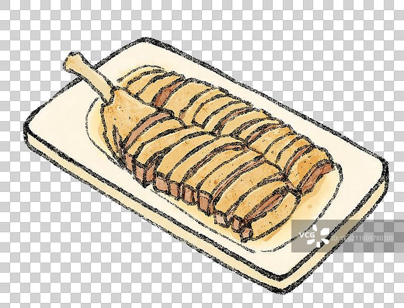 安徽美食插画-吴山贡鹅图片素材