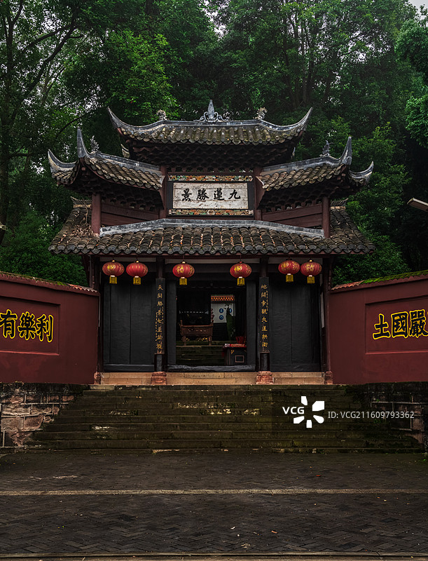 成都新津区观音寺风景图片素材