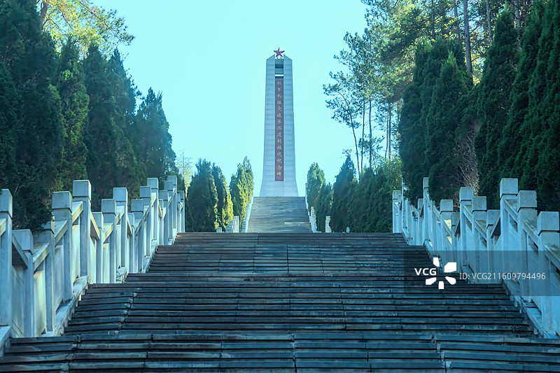 红军长征突破第二道封锁线纪念碑图片素材