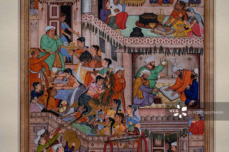 中国香港故宫文化博物馆展出的莫卧儿文物图片素材