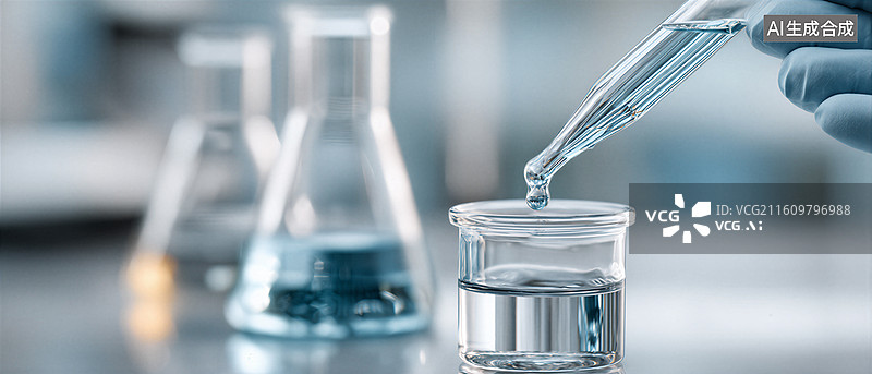 【AI数字艺术】实验室液体转移操作图片素材