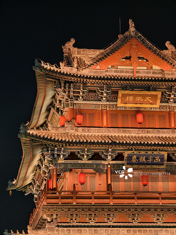 大同古城太平楼图片素材