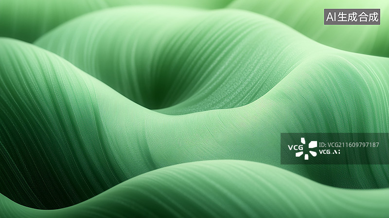 【AI数字艺术】流动感绿色抽象背景图片素材