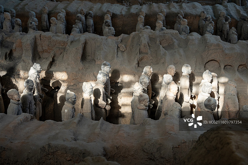 秦始皇帝陵博物院秦始皇兵马俑博物馆一号坑遗址图片素材