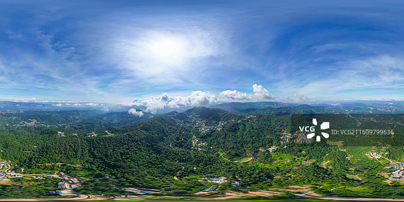 航拍西双版纳南糯山全景图图片素材