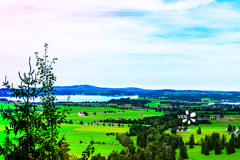 德国天鹅堡附近风景图片素材