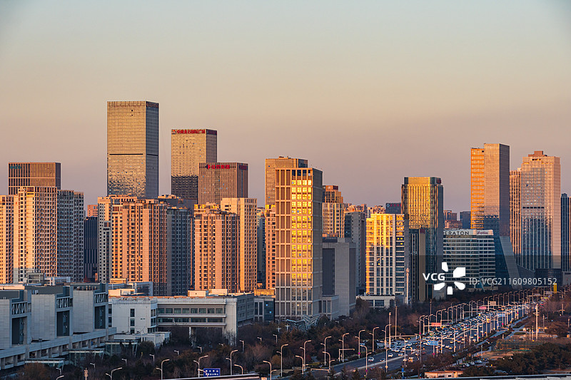 青岛西海岸城市天际线图片素材