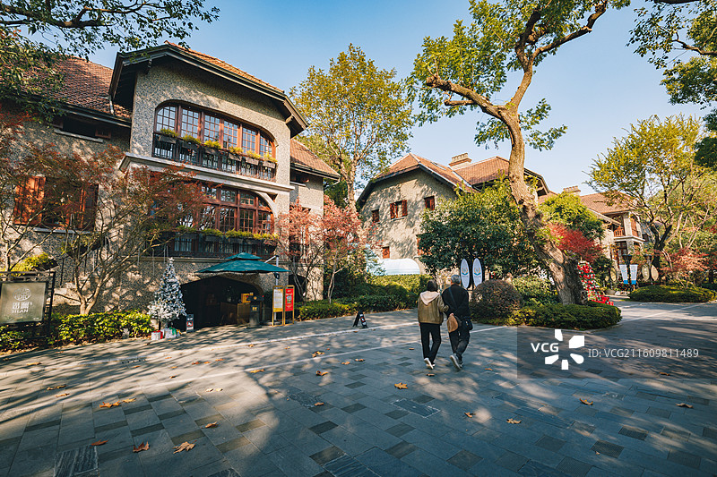 上海市黄浦区思南路思南公馆历史风貌商业街区图景图片素材