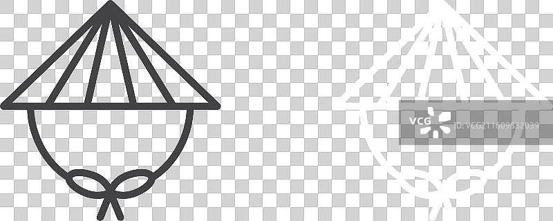 竹编帽子图标图片素材