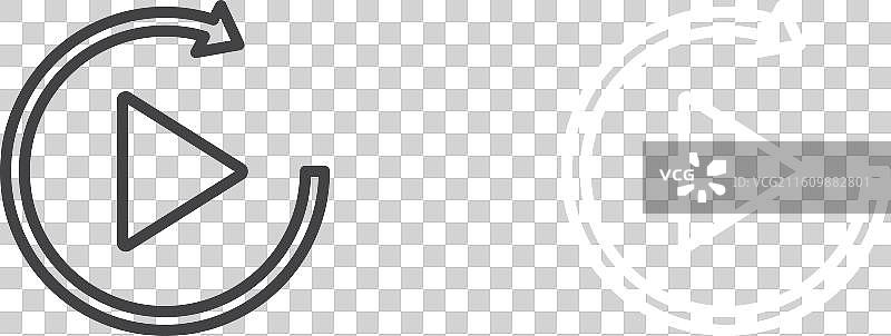 重播图标图片素材