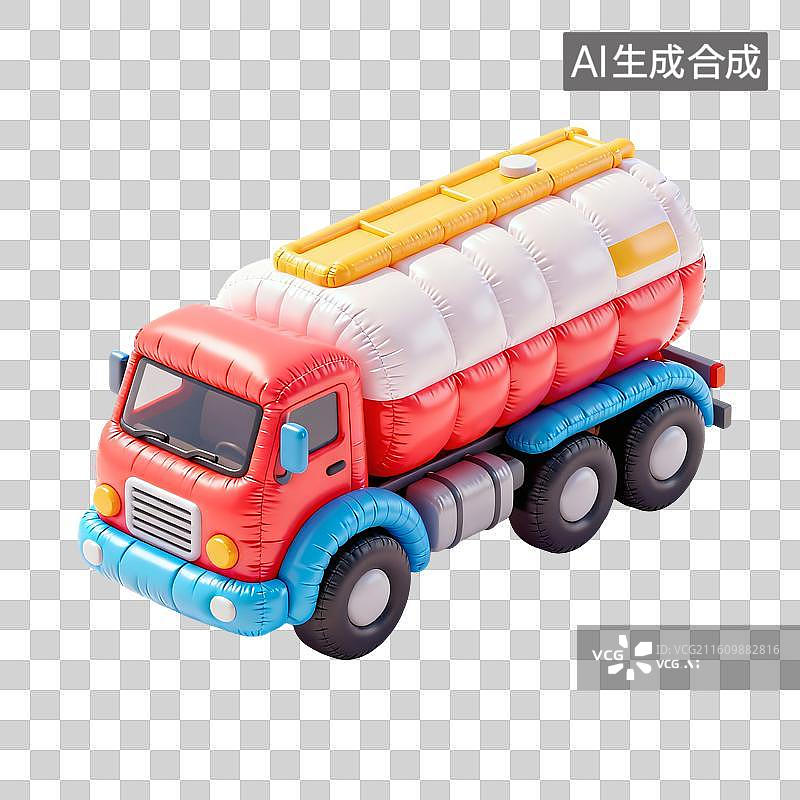 【AI数字艺术】油罐车插画图片素材