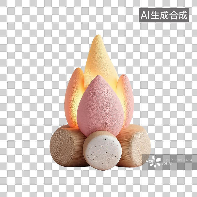 【AI数字艺术】可爱橡胶篝火图片素材