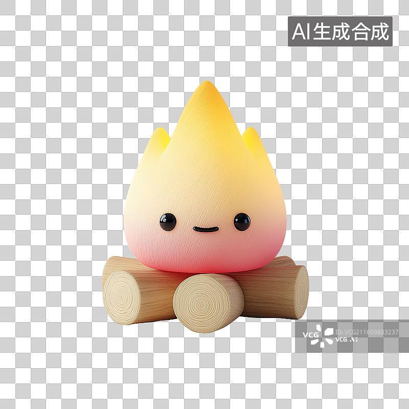 【AI数字艺术】可爱橡胶篝火图片素材