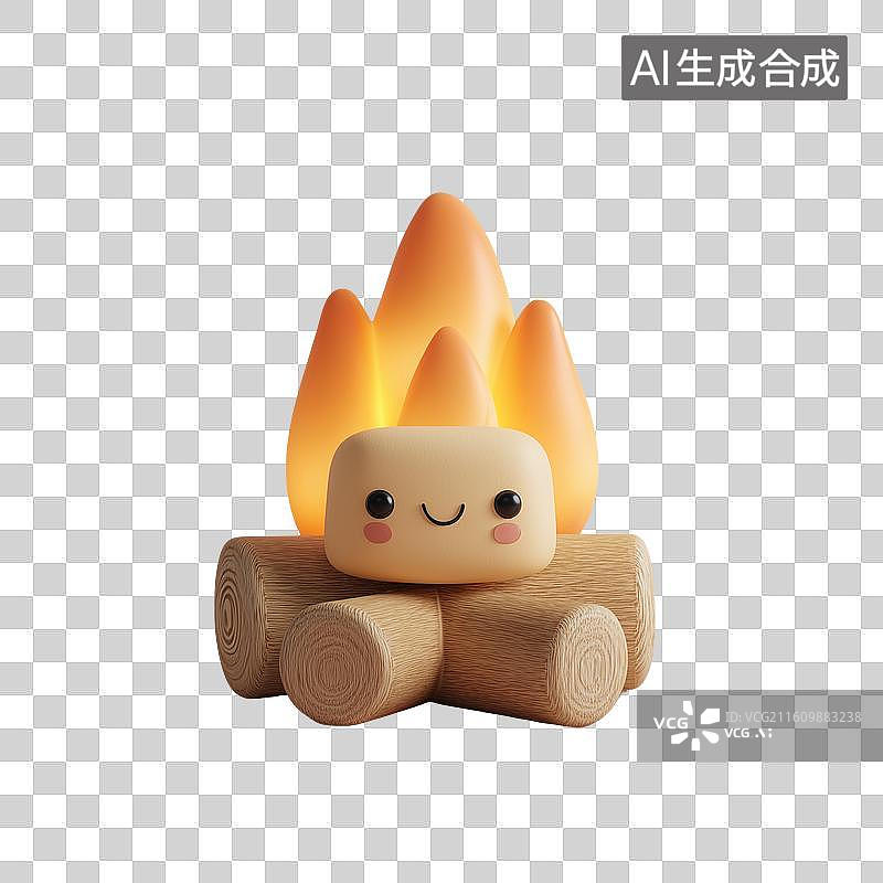 【AI数字艺术】可爱橡胶篝火图片素材