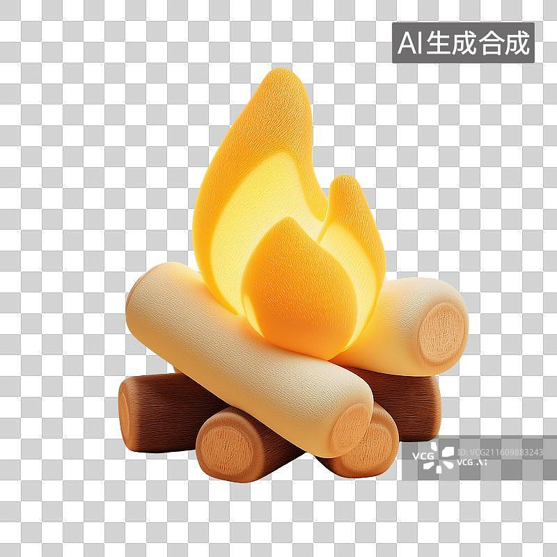 【AI数字艺术】可爱橡胶篝火图片素材