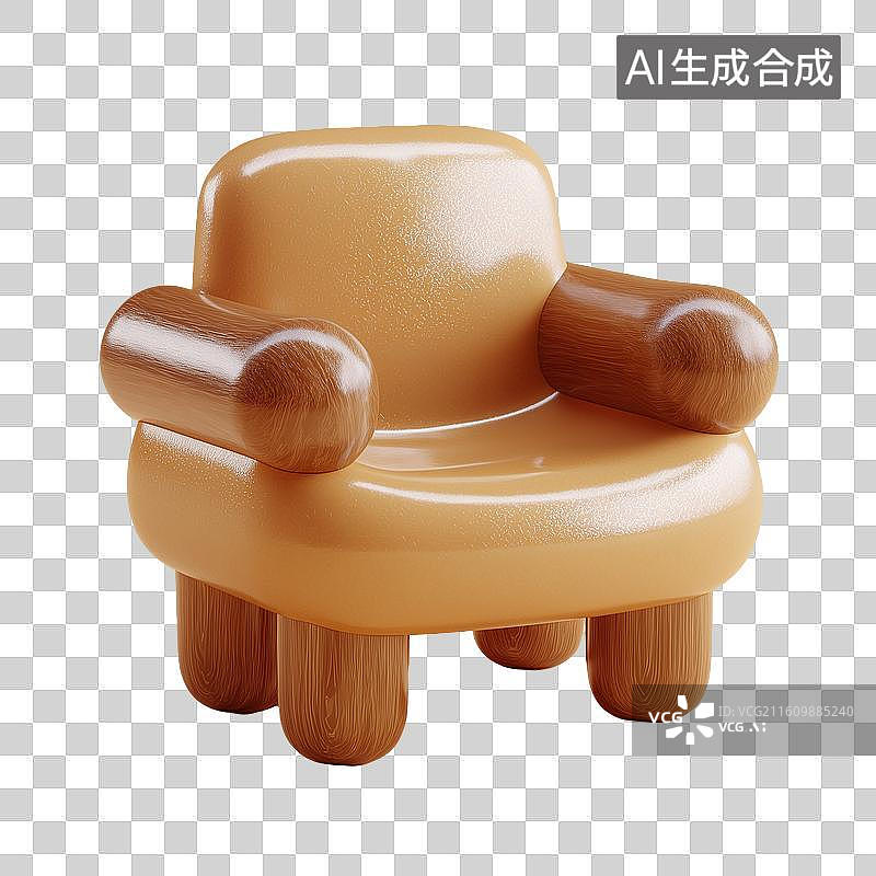 【AI数字艺术】可爱玩具木椅图片素材