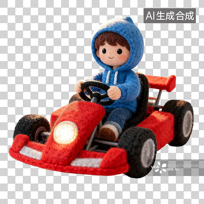 【AI数字艺术】可爱毛毡风儿童活动元素建模图片素材