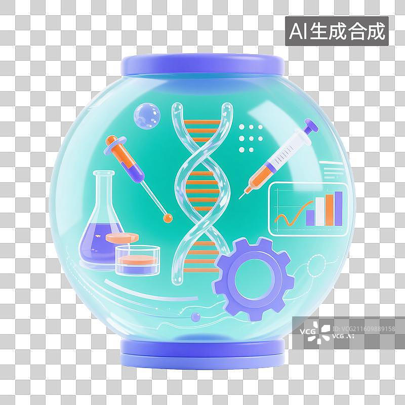 【AI数字艺术】药物研发：创新引擎图片素材