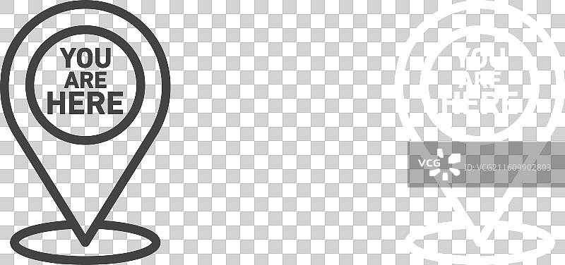 您在这里指示器图标图片素材