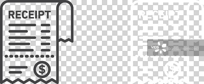 纸质支票收据图标图片素材