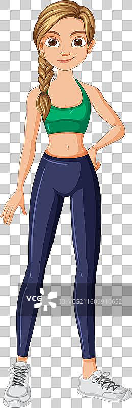 穿着运动服准备锻炼的女性图片素材