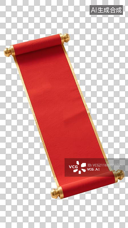 【AI数字艺术】红色卷轴背景图片素材