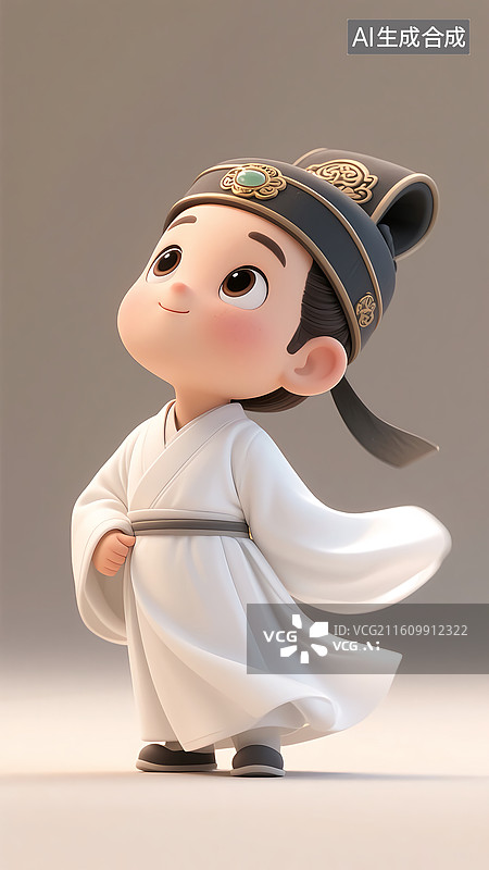 【AI数字艺术】国潮汉服人物诗人插画图片素材