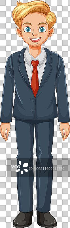 身穿西装的学生图片素材