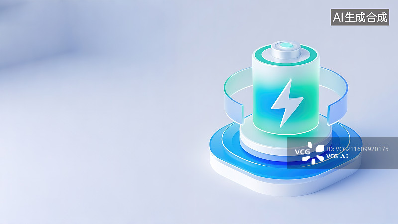 【AI数字艺术】智能快充电池概念图图片素材