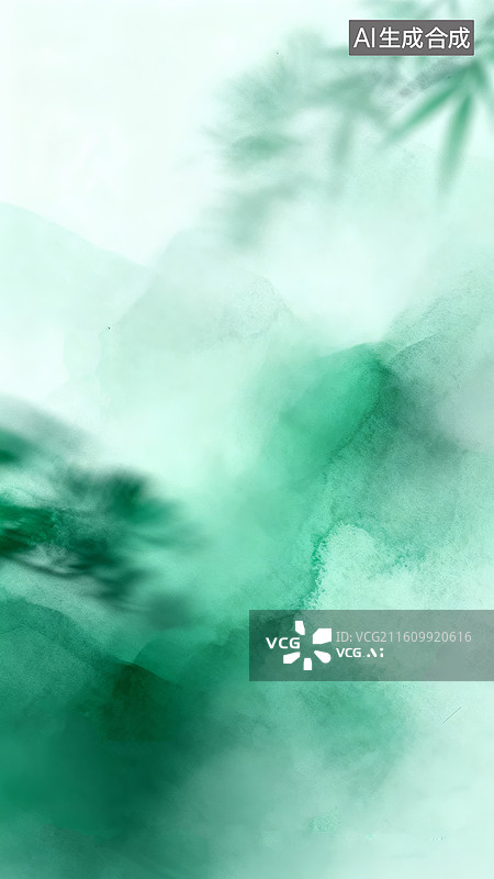 【AI数字艺术】水墨竹韵意境图图片素材